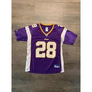 Reebook Womens Minnesota Vikings #28 Adrian Peterson Football Jersey Sz M Purple